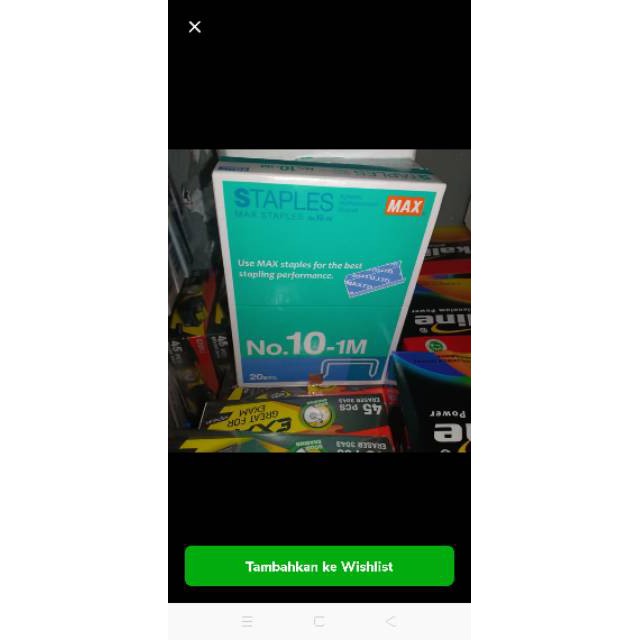 

Isi staples max no.10 satuan