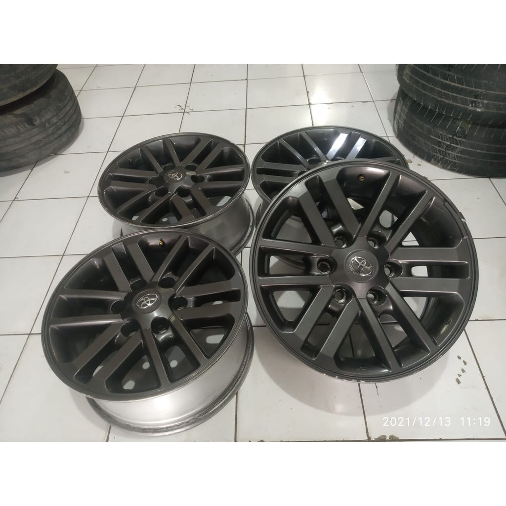 velg mobil bekas untuk mobil fortuner ring 17 warna grey lubang baut 6x139