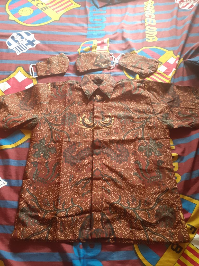 Kemeja Batik Solo Slimfit (po) Motif Sogan Wahyu Tumurun (model A)