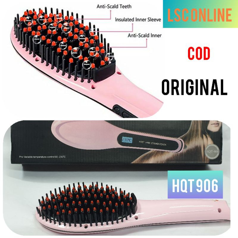 Sisir Catok Pelurus Rambut Elektrik Murah Hair Fast Hair Straightener Original Magic HQT906