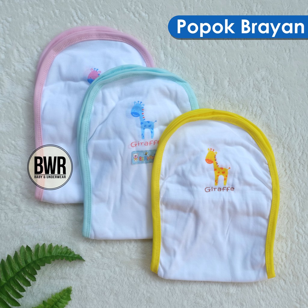 PROMO!!! [6 pcs] Popok BRAYAN Putih List Warna | Popok bayi Tali Ikat |