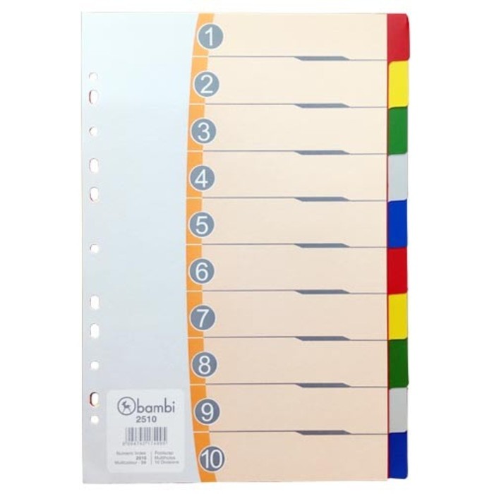 

Bambi Divider Plastik Folio 10 Warna 2510