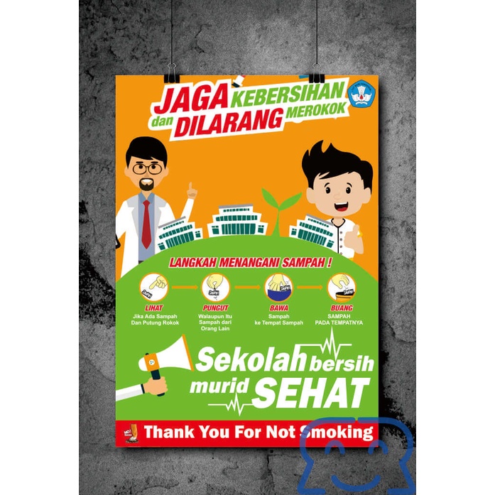

Poster Sekolah Sehat untuk SMP, SMA dan SMK harga 1 poster