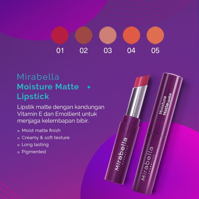 Mirabella Moisture Matte Lipstick