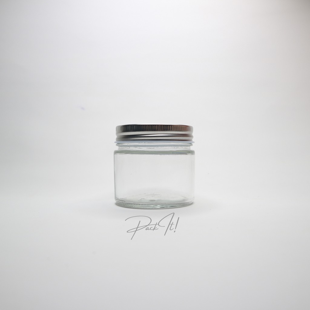 JAR KACA 200ML / TOPLES KACA 200ML / BOTOL KACA 200ML TUTUP ALUMINIUM