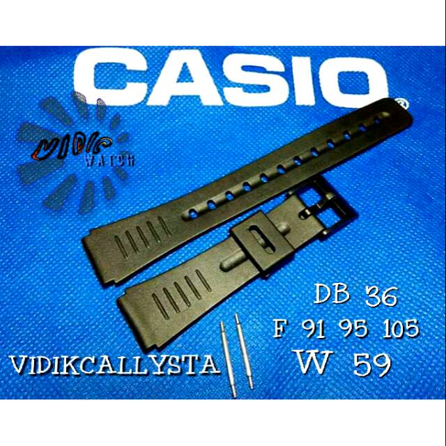 STRAP TALI CASIO DB36 DB-36 DB 36 / F 90 91 105 F90 F91 F-90 F-91 F-105 / W59 W-59 W 59 GRATIS PEN