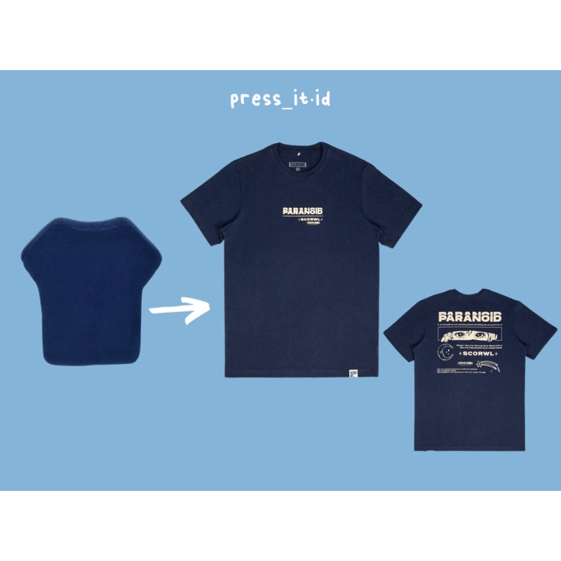T-Shirt Cotton Compress Premium Paranoid Navy