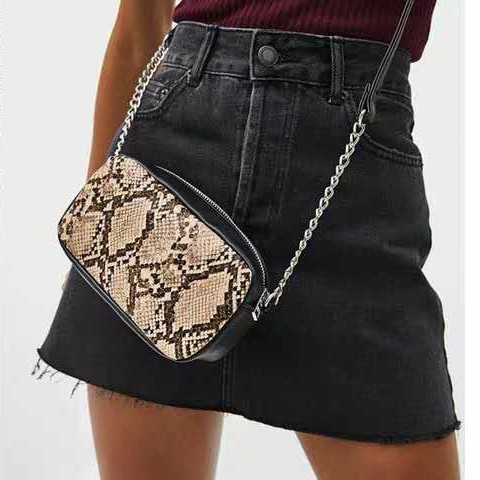 PGBAGS-TAS WANITA TAS SELEMPANG SLING BAG BERSKH4 MOTIF SNAKE FASHION IMPORT #199643