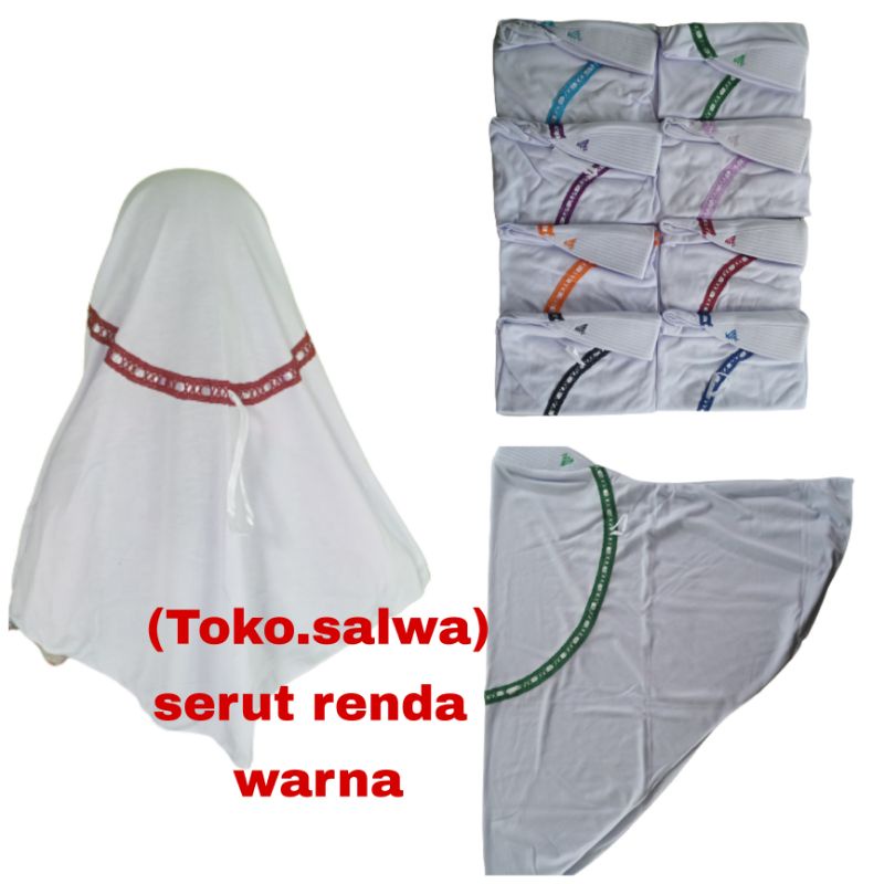 Hijab Anak Sekolah Renda Warna//TK SD kelas 1 Jilbab Instan