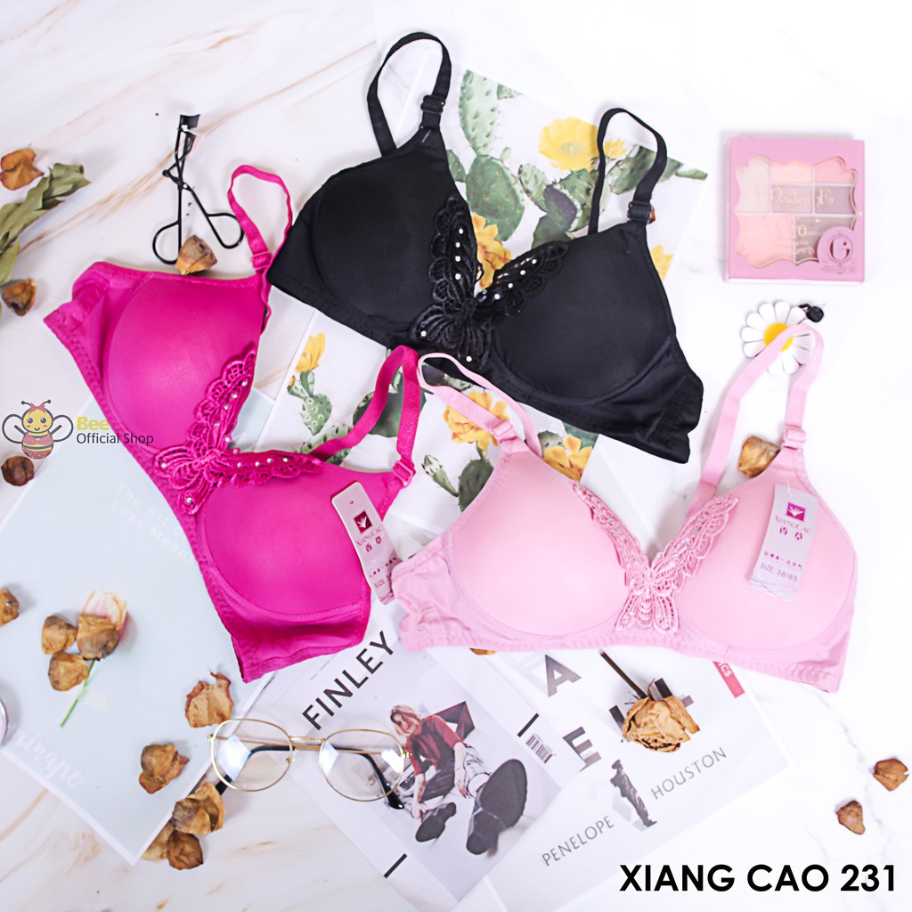 BEE - Bh Xiang Cao Motif Renda Bh Busa Tanpa Kawat Kancing Bra Dewasa 231