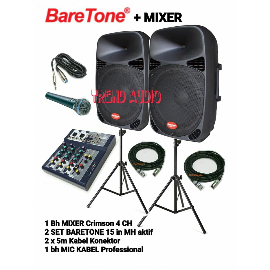 Paket Sound Karaoke Professional BARETONE 15  aktif