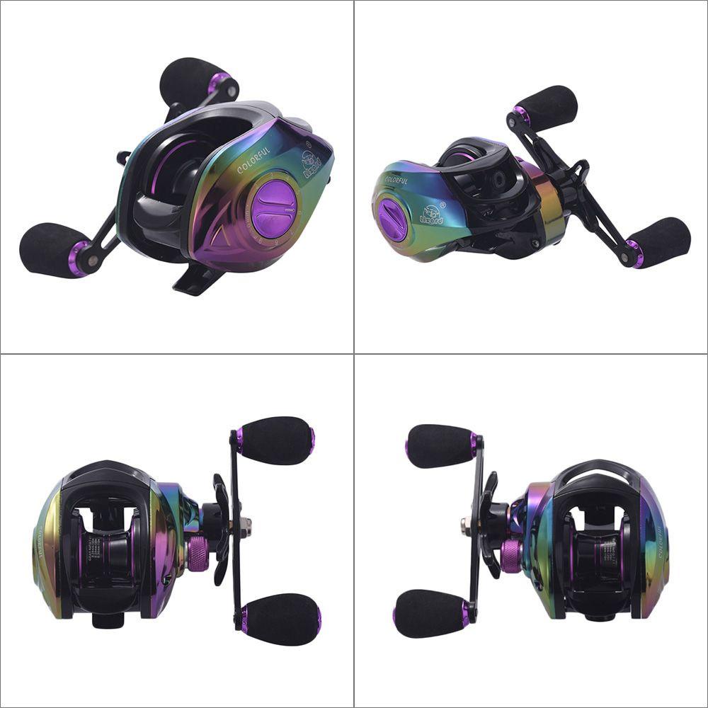 TOP Colorful Lure Alat Pancing Tangan Kiri Kanan Garis Anti Goreng Micro Black Fishing Reel