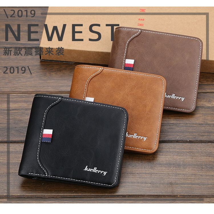 BAELLERRY D1308 Dompet Pria Bahan Kulit PU Leather Premium WATCHKITE WKOS