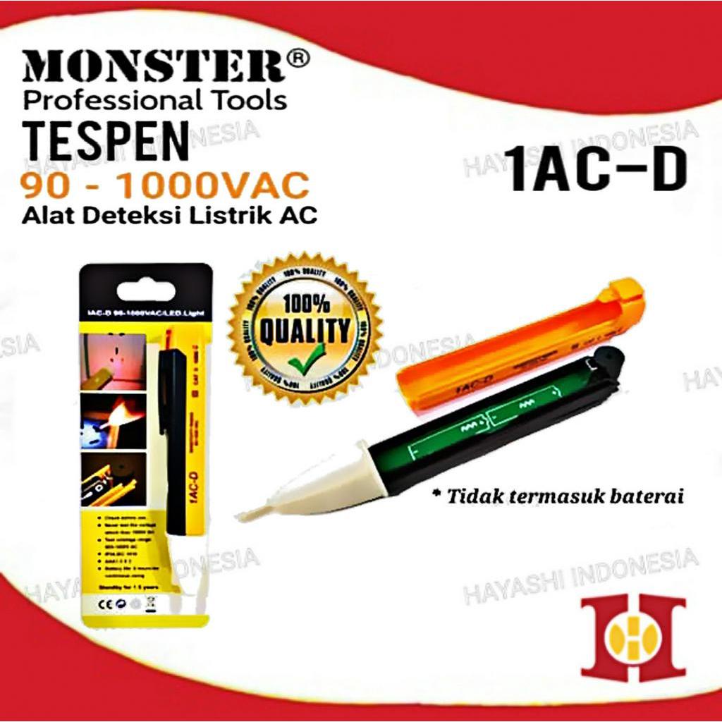 Tespen Bunyi AC Volt Tester Deteksi Kabel Putus Tanpa Sentuh 1AC D