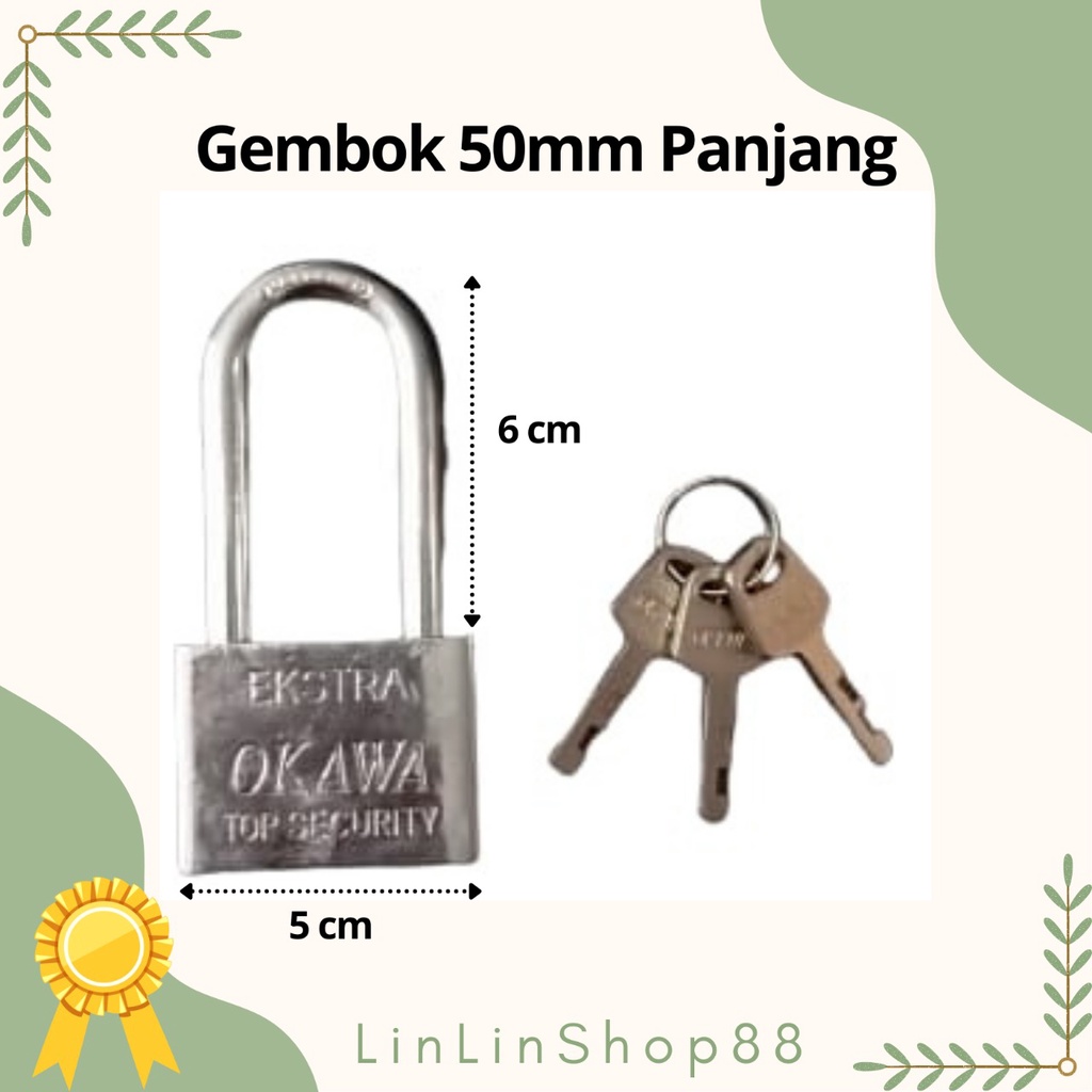 Gembok Pintu Okawa/Vatalux/Koss panjang 50mm Berkualitas