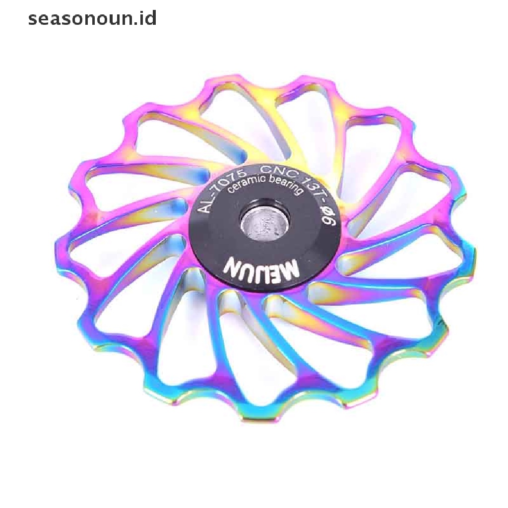 (seasonoun) Pulley Derailleur Belakang Sepeda 11T 13T Bahan Aluminum Alloy + Keramik