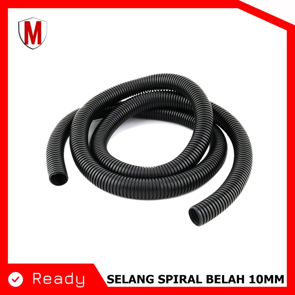 SELANG KABEL MOBIL SPIRAL HITAM 10 MM X 100 METER HIGH QUALITY UNIVERSAL (GROSIR MURAH)