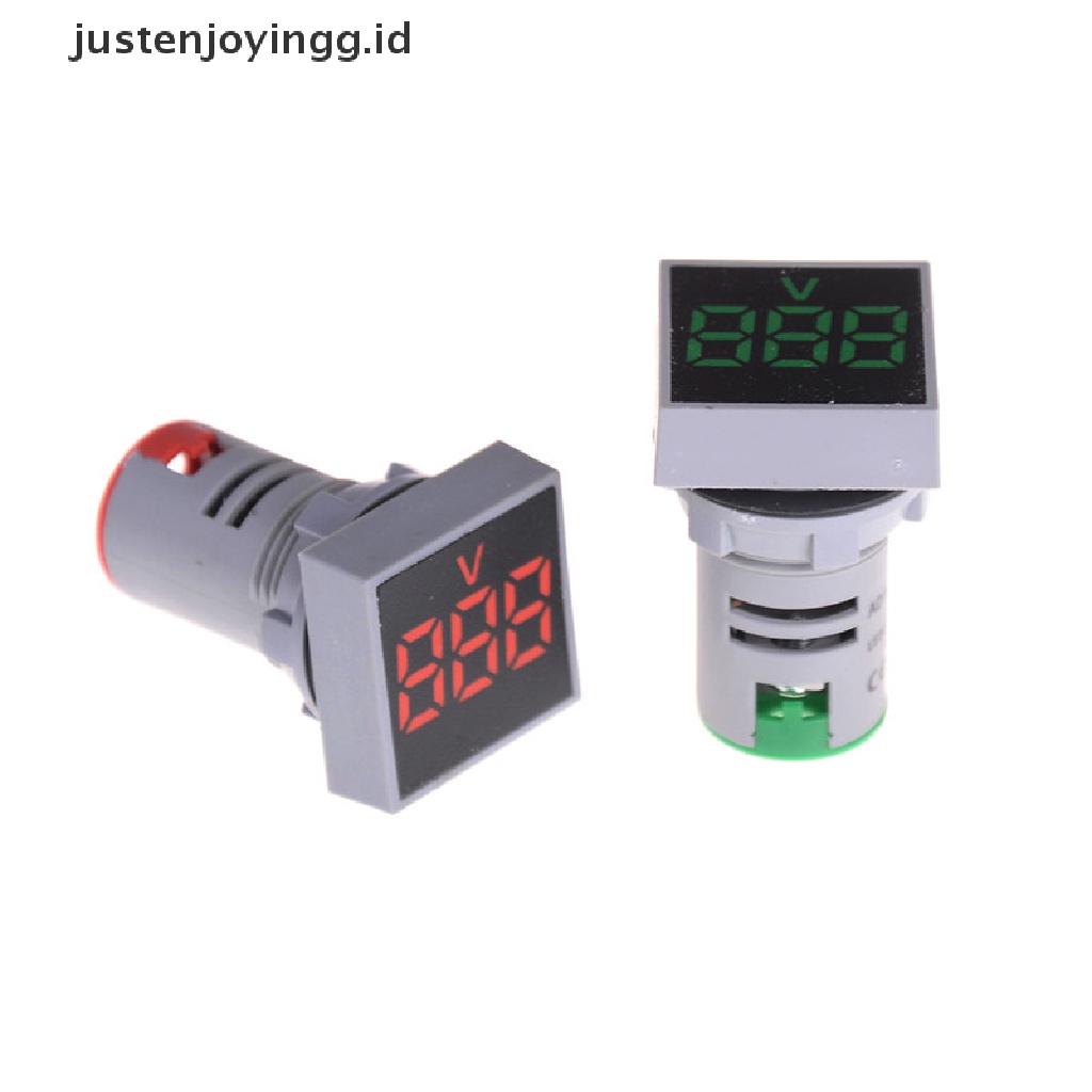 Panel Voltmeter Digital Led 22mm Ac12-500v Bentuk Persegi