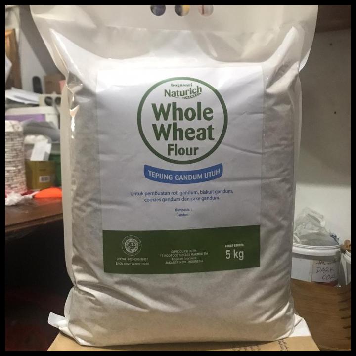 

TERBARUU!! Tepung Gandum Utuh 5kg - Naturich Whole Wheat - Gosend / Grab Onlyy!! TERBARU