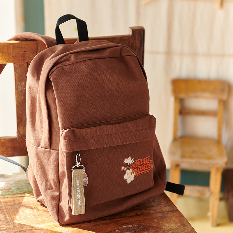 MARYMOND Tas Ransel Backpack Magnolia Korea Pria Wanita Brown