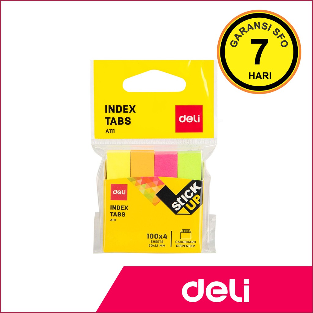 

Index Tabs Deli 4 Warna A111 (50x12 mm)