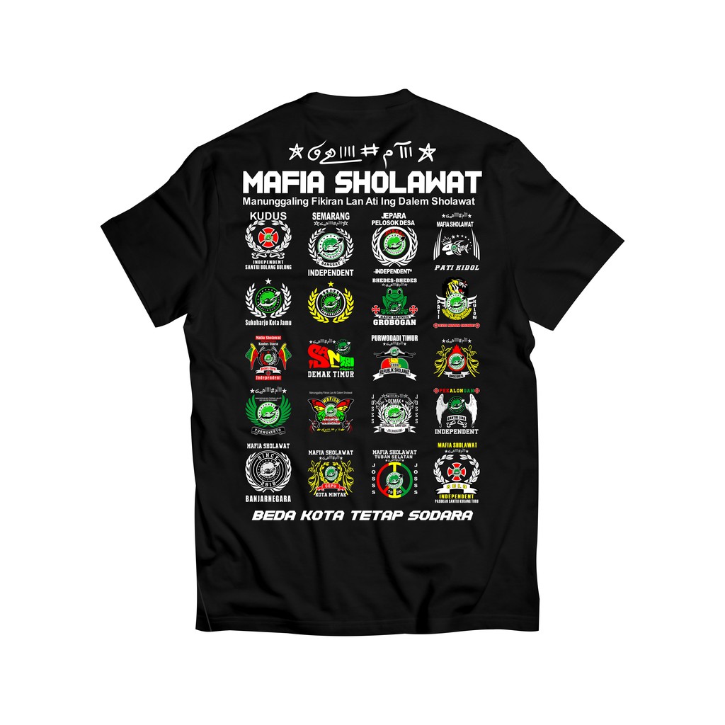 Kaos MAFIA SHOLAWAT LOGO SABLON PLASTISOL ANTI PECAH