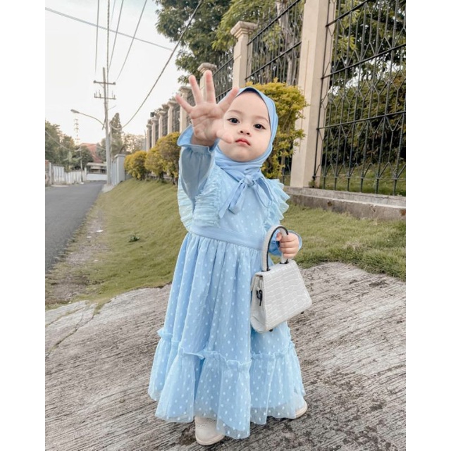 gamis anak/gamis bayi/couple ibu dan anak perempuan/dress anak/gamis pesta/gamis Shireen