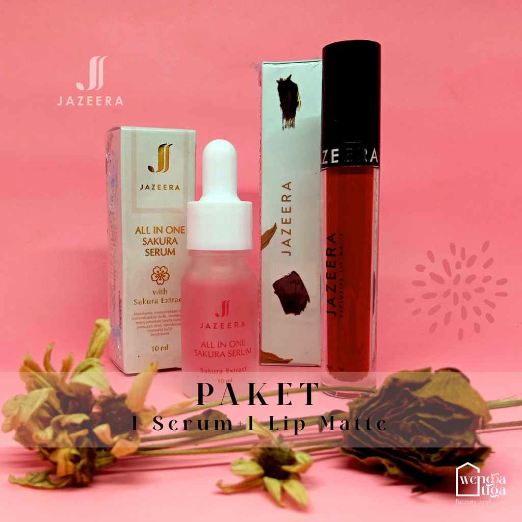 JAZEERA PAKET 1 SERUM + 1 LIP MATTE | JAZEERA PAKET HEMAT LANDASAN ULIN BANJARBARU