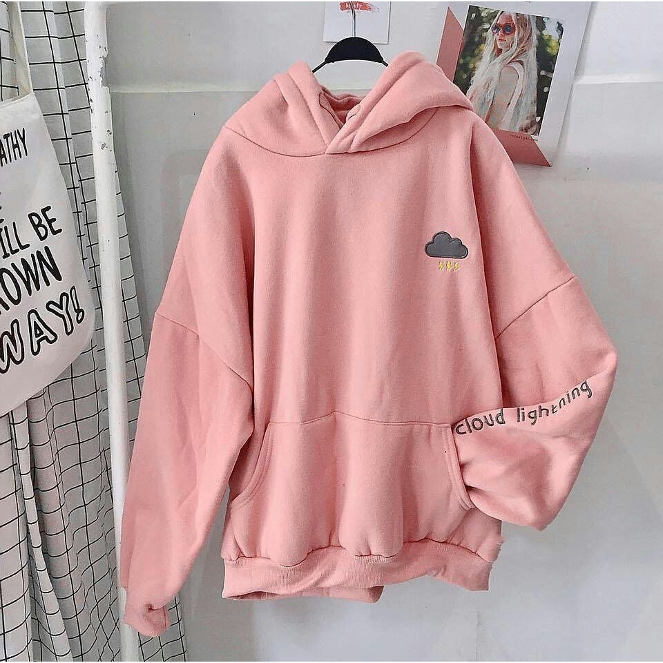 Hoodie Sweater Cloud Lightning bisa untuk pria/wanita