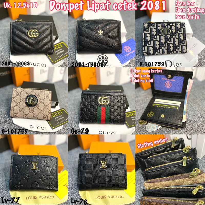 DOMPET LIPAT PENDEK UANG KERTAS KOIN DAN KARTU IMPORT