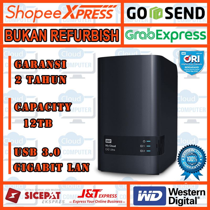 WD My Cloud EX2 Ultra 12TB Garansi Resmi