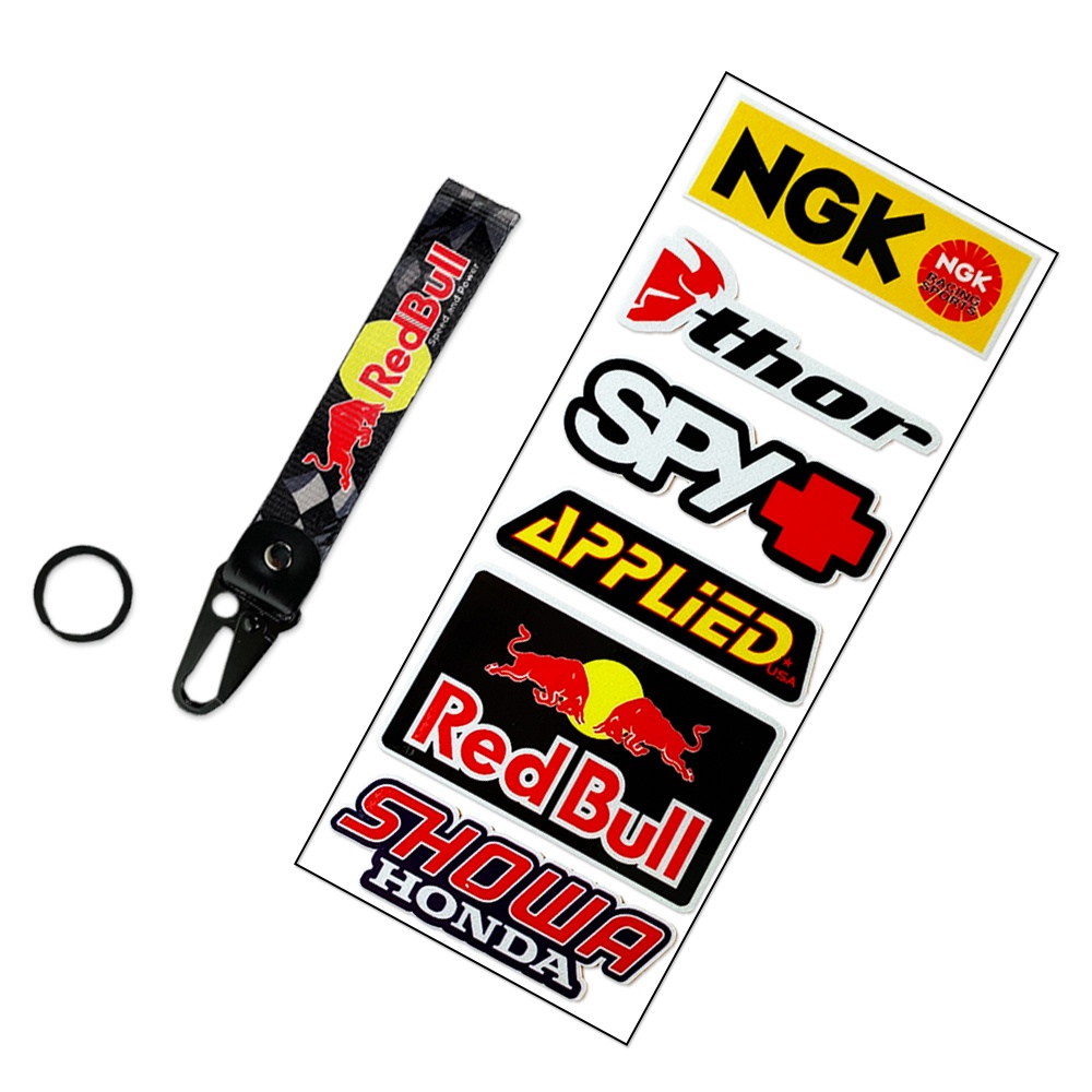 1pc Stiker Reflektif Motif Banteng Merah Untuk Dekorasi Motor