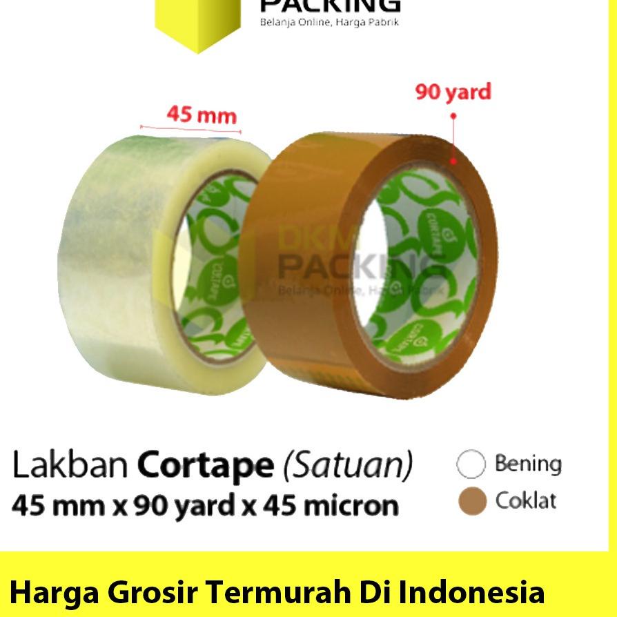 

Update - Lakban 45mm x 90yard CORTAPE Plakban Isolasi TER/ SELOP ~