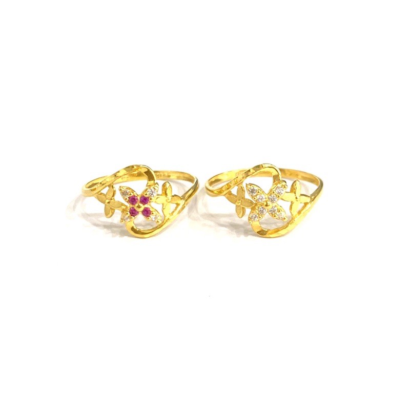 Cincin Kembang Tiga Cincin Emas Asli Kadar 700
