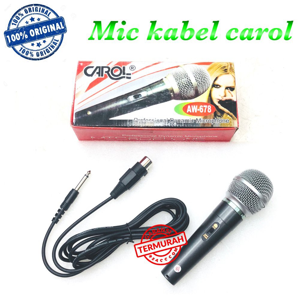 MIC KABEL KARAOKE CAROL AW678 ORIGINAL