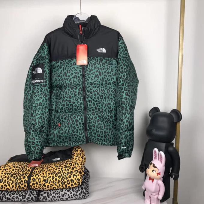 supreme x north face leopard