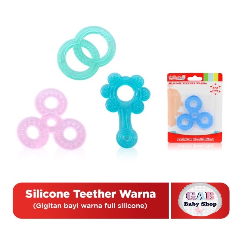 RELIABLE Teether Warna Bayi Soft Silicone / Gigitan Bayi Silicone 8841