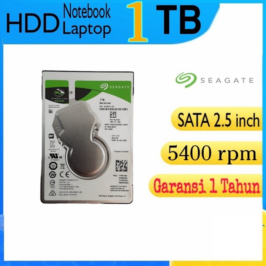 Seagate HDD 1TB Laptop Notebook Hardisk/Harddisk Sata