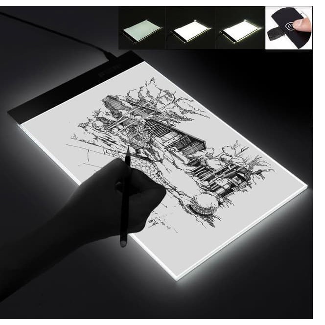 

LED Drawing Tracing Board A4 (Dimmer sistem) Meja Gambar Jiplak A4 TERLARIS