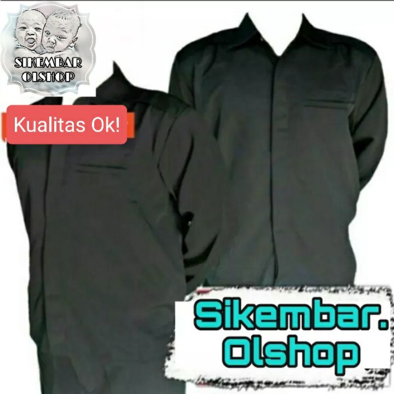 Seragam Setelan Safari PASPAMPRES HITAM / BIRU TUA / COKLAT Lengan Panjang / Pendek. Kualitas Terbai