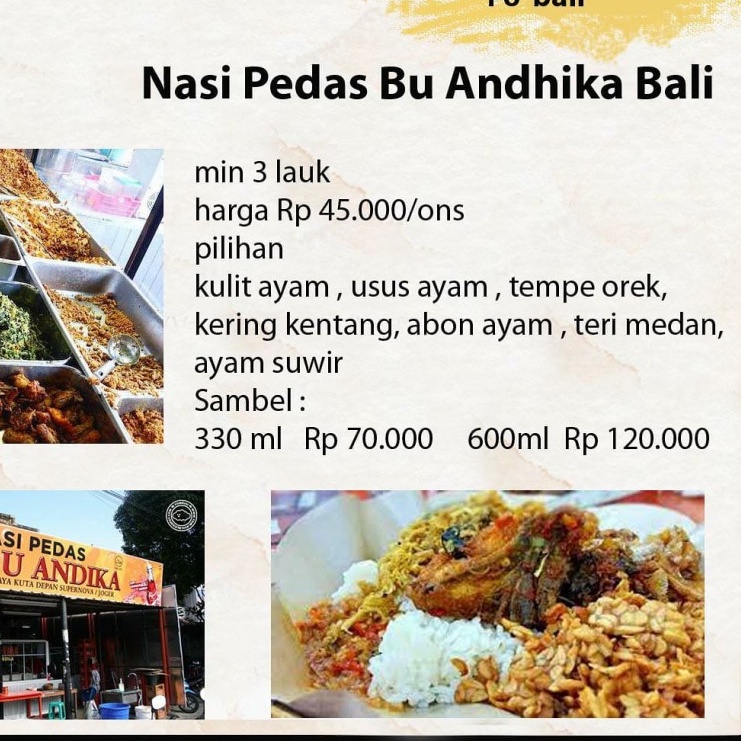 

nasi pedas bu andhika bali