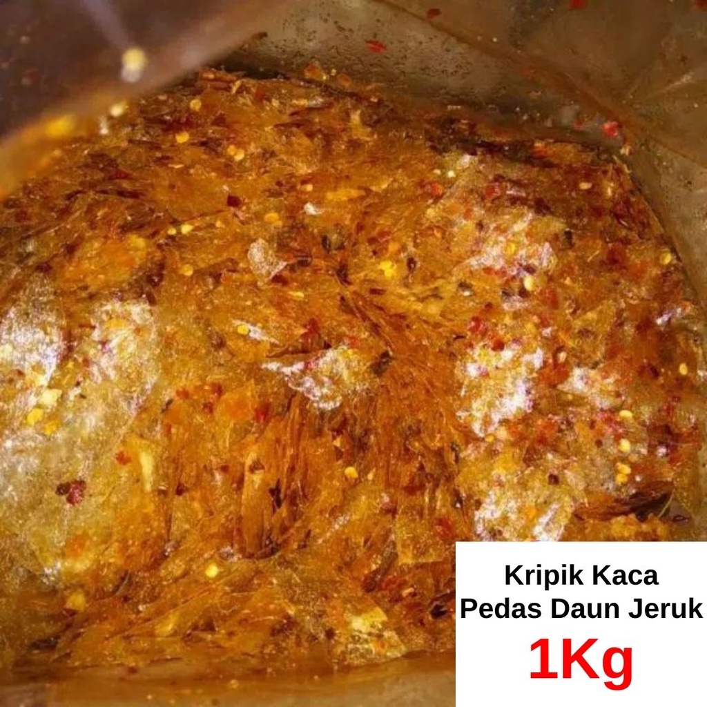 

Keripik Kaca Pedas Daun Jeruk Kripca Matang Siap Makan per-Bal 1Kg