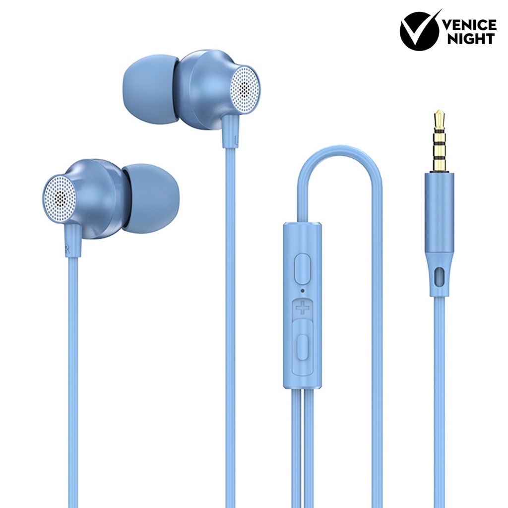 (VNEP) (Berkabel) Headset Earphone Earbuds Musik Stereo Noise Reduction Dinamis Portable Jack 3.5mm