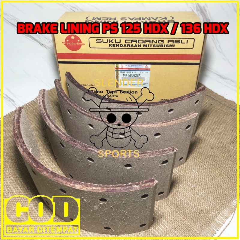 BRAKE LINING PS 125 HDX - BRAKE LINING PS 136 HDX - KAMPAS REM PS HDX