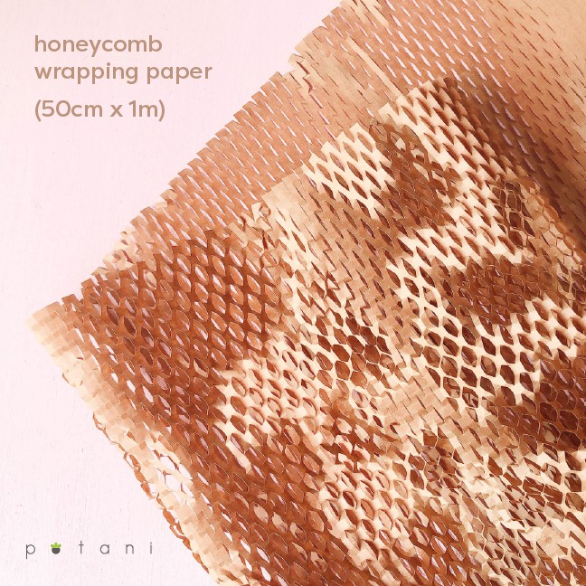 

honeycomb wrapping paper (50cm x 1m) - eco-friendly bubble wrap alternatives