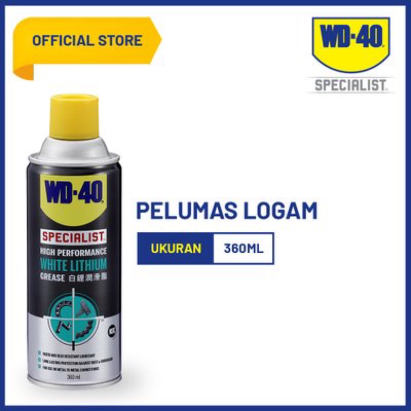 WD-40 Specialist White Lithium Grease 360ml - Pencegah Karat/ korosi