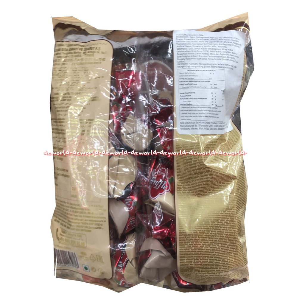 Truffle Findik Strawberry Cokelat Isi Krim Stroberi 500gr