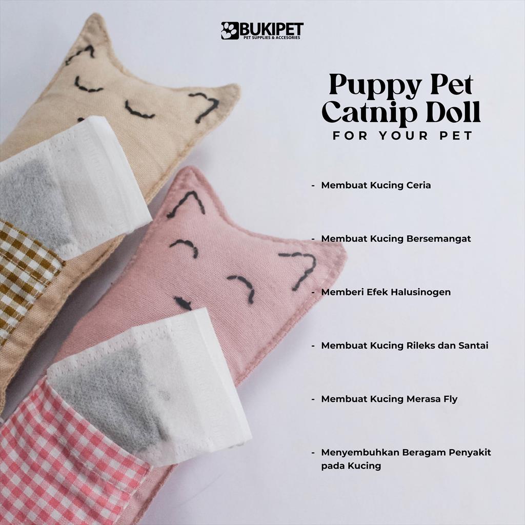 Boneka Catnip Kucing Cat Toys  Doll Murni Isi Catmint For Your Pet - PUPPY PET CATNIP DOLL