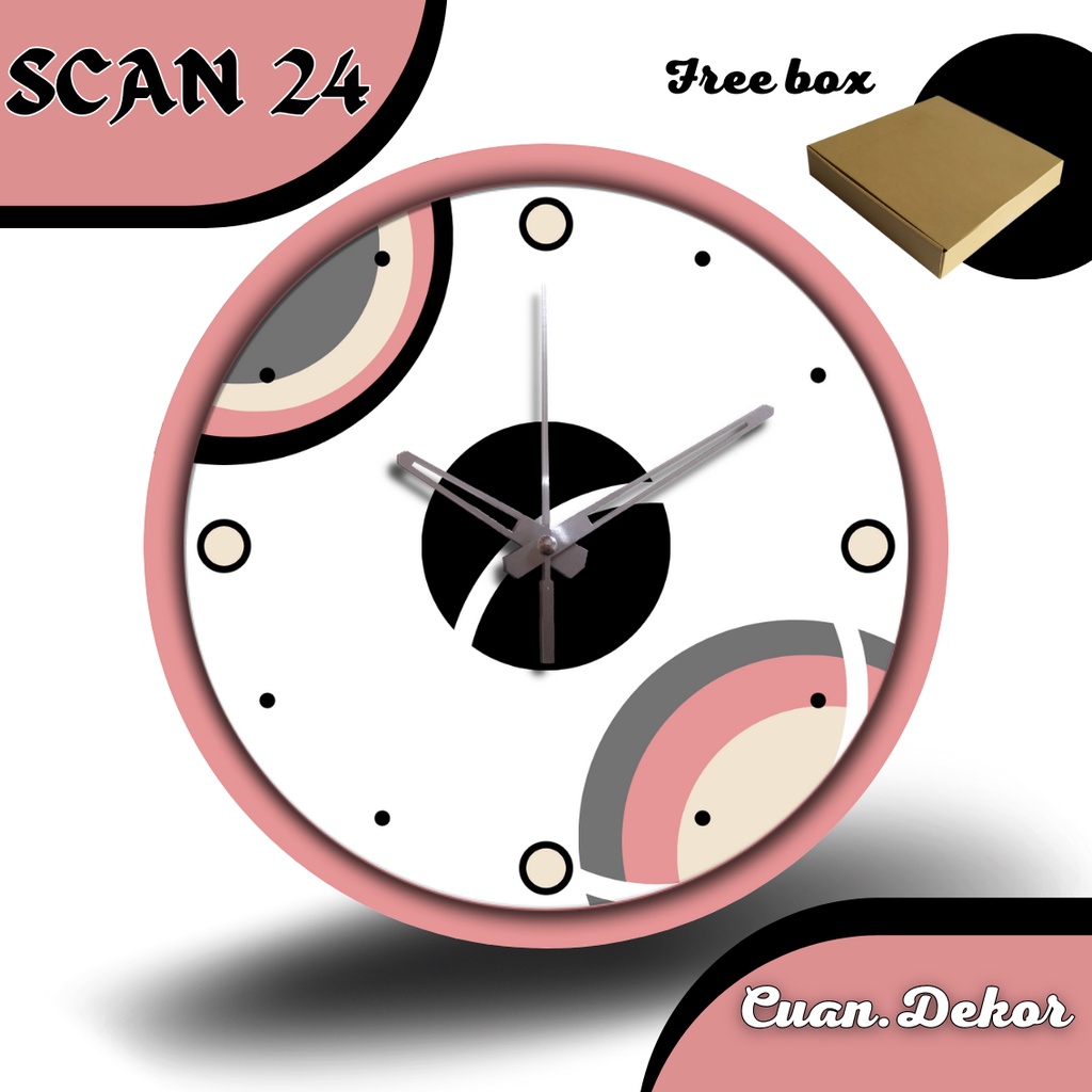 JAM DINDING KAMAR AESTHETIC SCANDINAVIAN abstrak