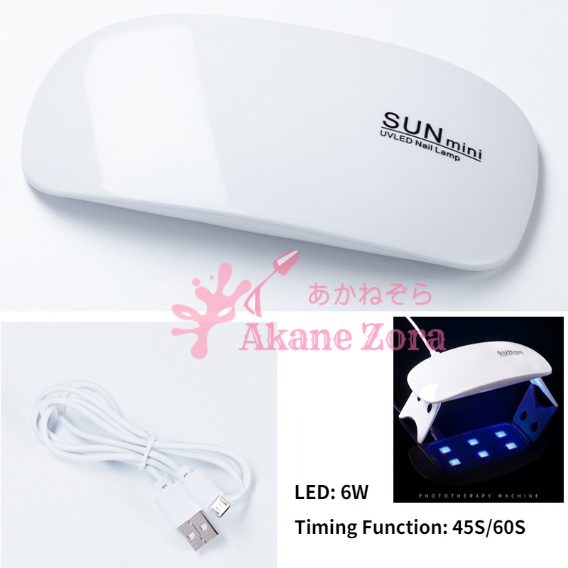 Akane Zora Smart Portable UV LED Nail Dryer Nail Polish Dryer UV Led Nail Pengering Kutek Kuku Mini for Kutek Gel Nail Art Make Over Tool